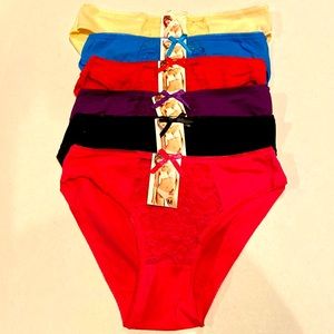 6 pair NWT panties!  Hip huggers S/M
